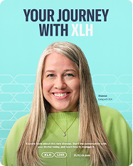 Cover of the 'Your Journey With XLH' patient and caregiver brochure featuring Shannon smiling
